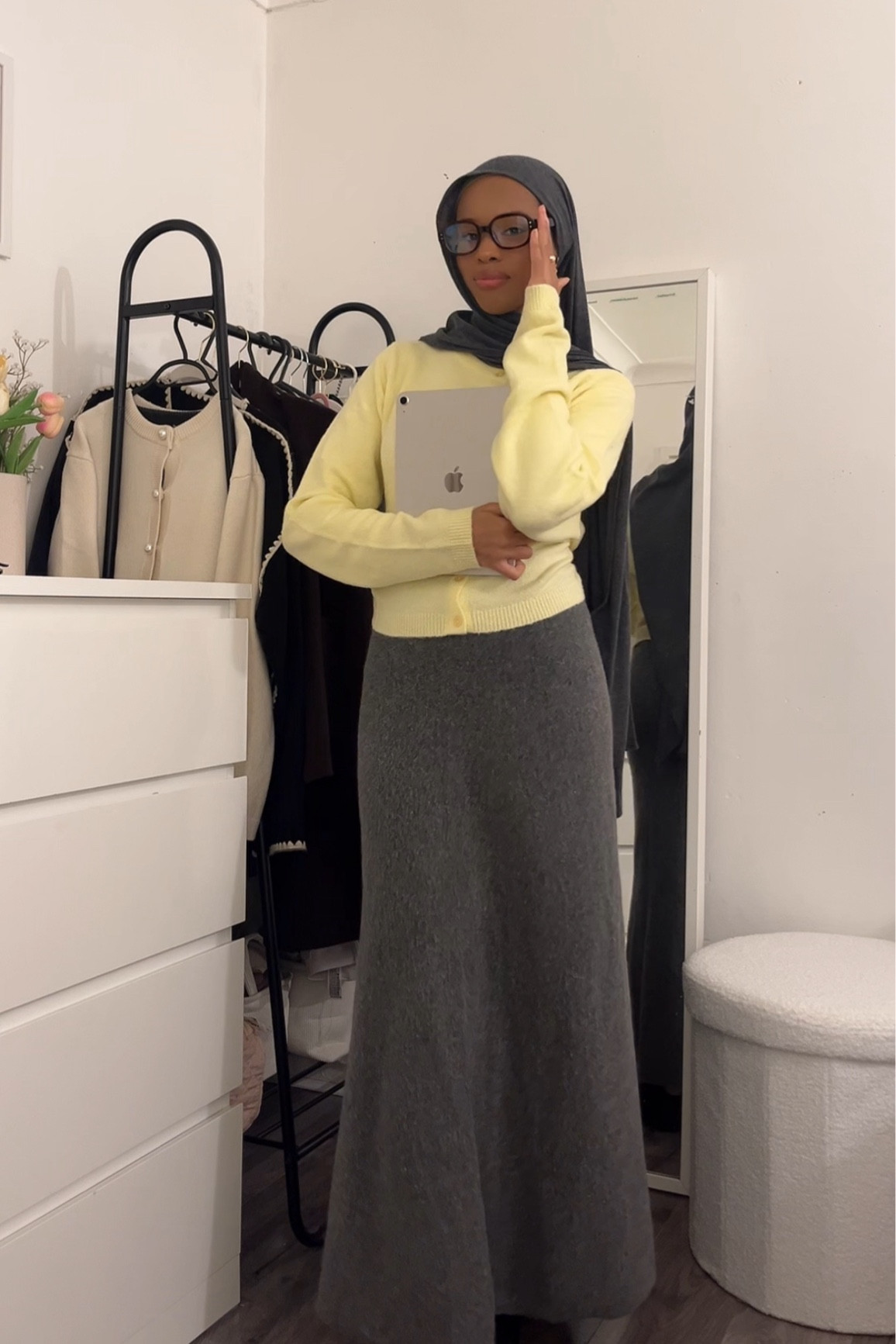 yellow and grey 💛🩶 skirt from Lindex 

#LTKmodest #LTKuk #LTKeurope