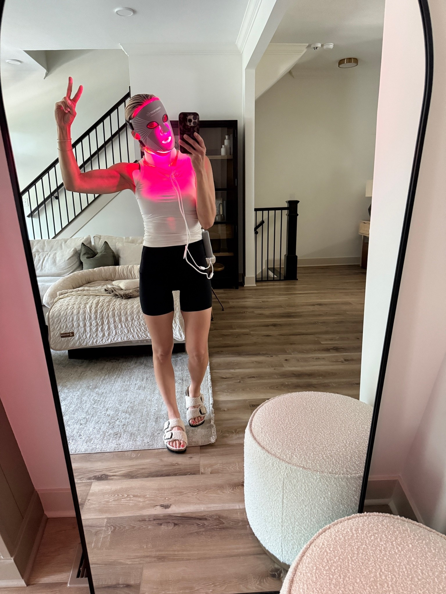 Wearing small bike shorts, small sports bra, 6 tank, sandals tts

#LTKOver40 #LTKActive #LTKmorningroutine