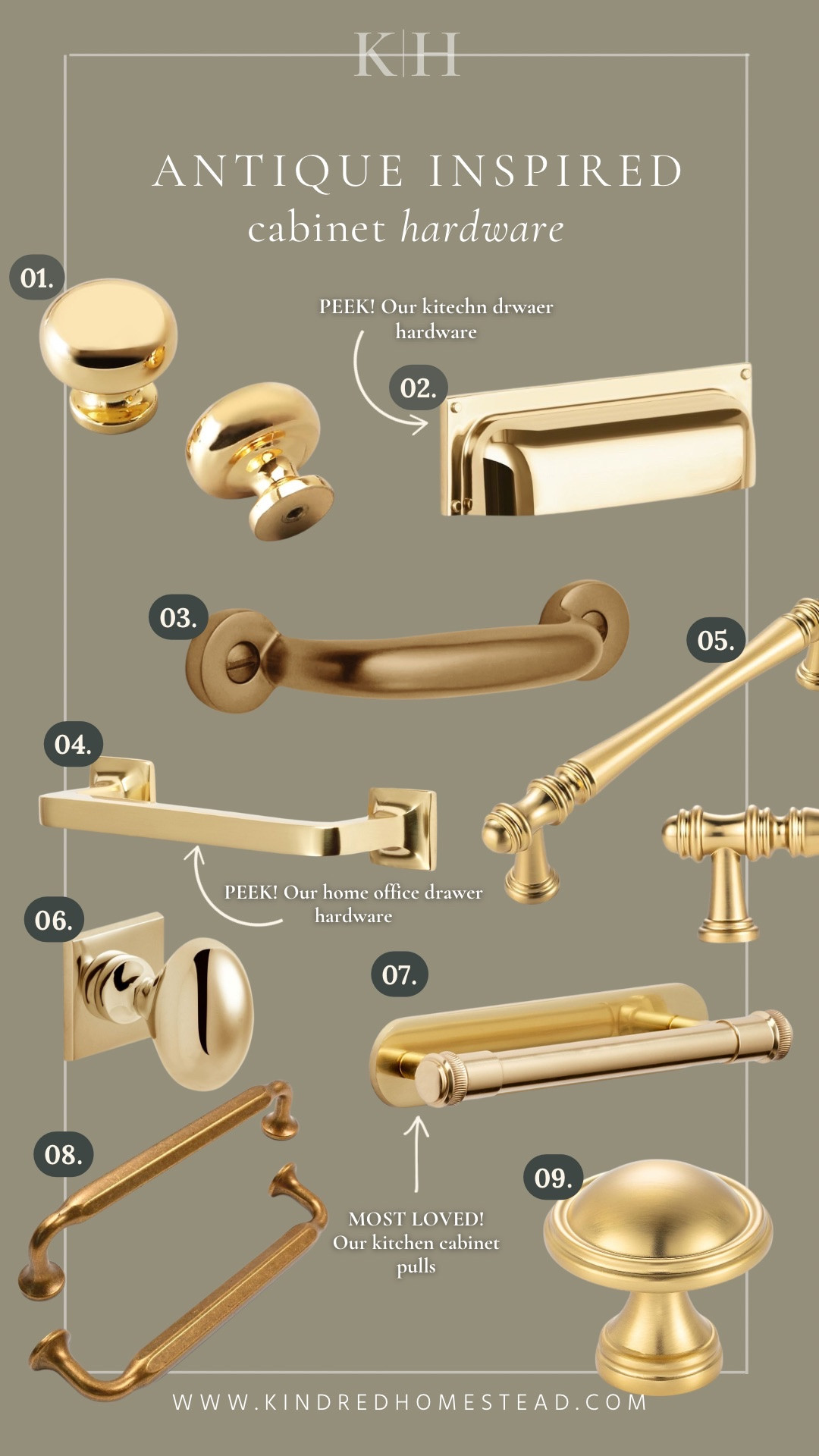 Antique inspired hardware for brass and unlacquered brass styles in timelessly collected heirloom kitchens and homes for heritage interiors. Kitchen cabinet hardware, handles, bin pulls

#LTKHome