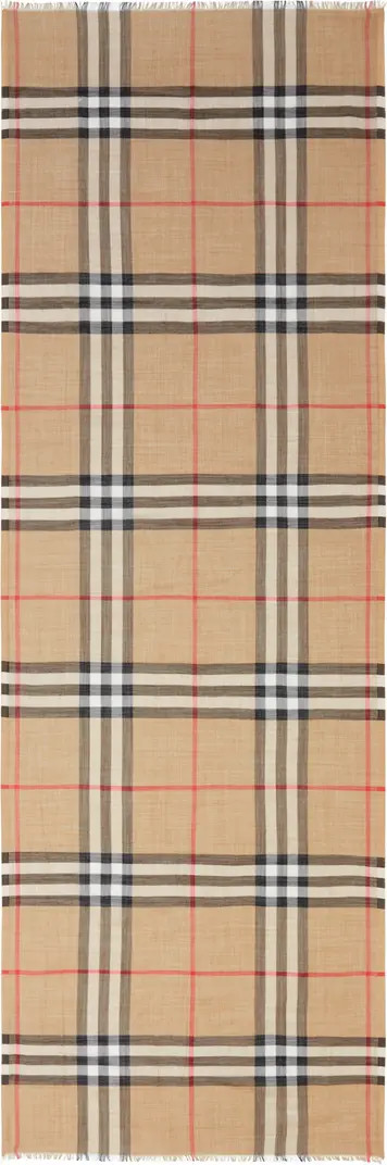 Giant Check Print Wool & Silk Scarf | Nordstrom