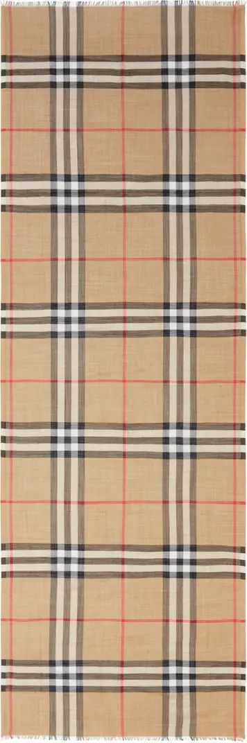 Giant Check Print Wool & Silk Scarf | Nordstrom