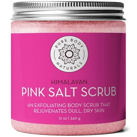 Pure Body Naturals Himalayan Salt Scrub, 12 ounces | Natural Face, Body, Hand, Foot and Skin Exfo... | Amazon (US)