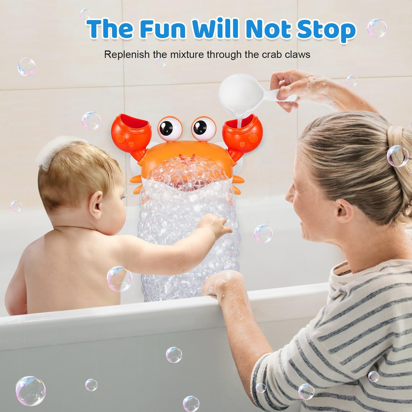 Gigilli Crab Baby Bath Toys, Rechargeable Bath Bubble Machine for Toddler, Automatic Shower Batht... | Amazon (US)