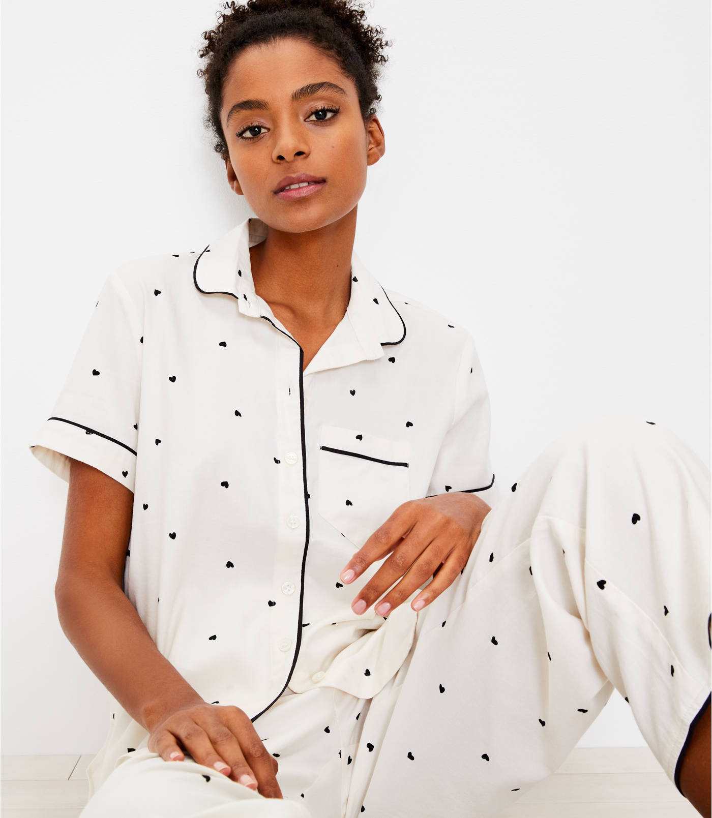 Mini Heart Pajama Top | LOFT | LOFT