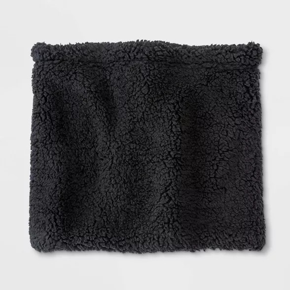 Men's Sherpa Neck Warmer - Goodfellow & Co™ Black One Size | Target