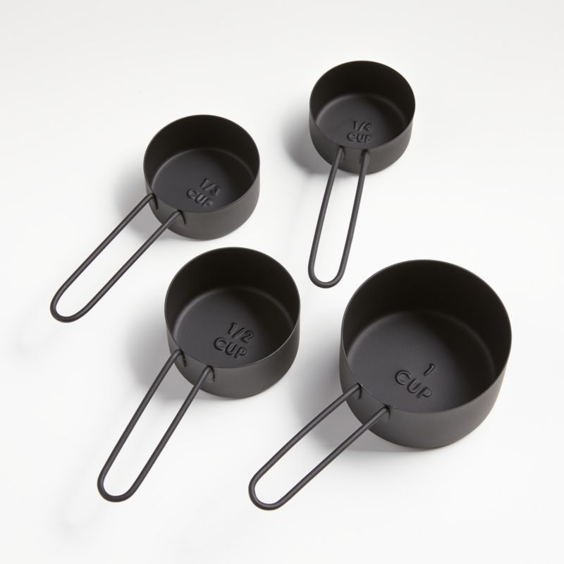 Shaillee Matte Black Measuring Cups + Reviews | Crate and Barrel | Crate & Barrel