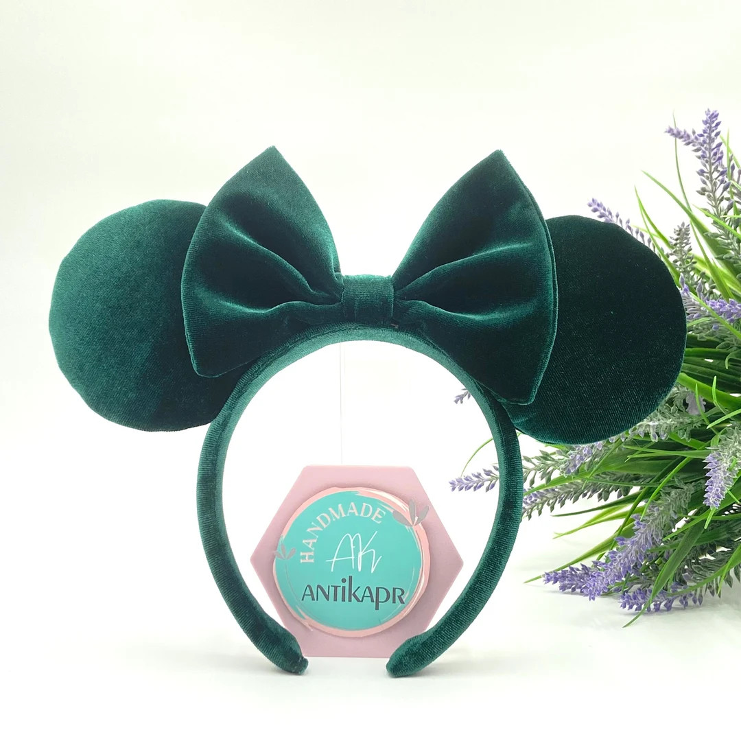 Hunter Green Disney ears, Disney Ears, Hunter Green ears, Disney Ears Headband, Mickey Minnie Mou... | Etsy (US)
