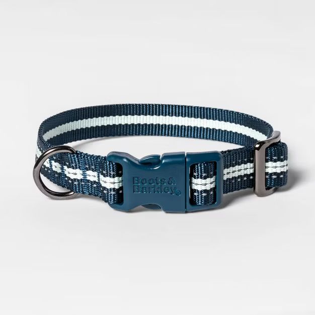 Reflective Stripe Fashion Dog Collar - Blue - Boots & Barkley™ | Target