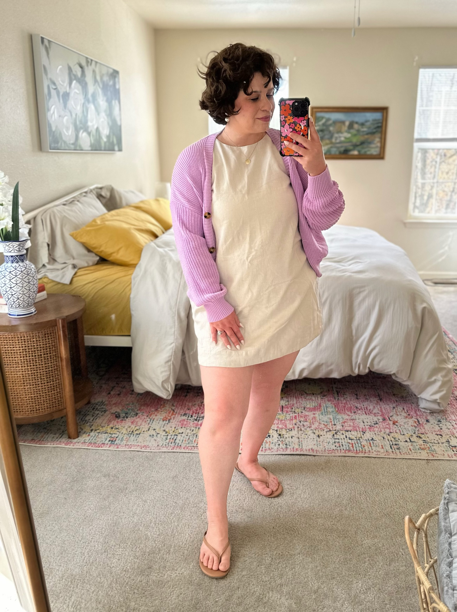 Linen mini shift dress, perfect for spring and summer. I love it with a cardigan and flats. TTS, wearing a large. 5’5, size 12/14 in jeans 

#LTKwedding #LTKmidsize #LTKstyletip