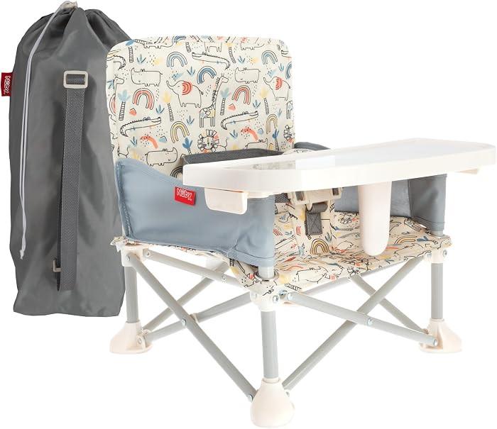 Nuby Pop-Up Booster Seat with Removable Tray - 6+ Months - Portable Booster Seat for Floor for In... | Amazon (US)