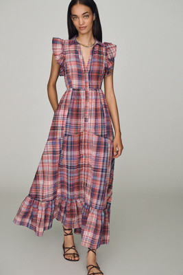 Button-Front Ruffle Maxi Dress | Anthropologie (US)