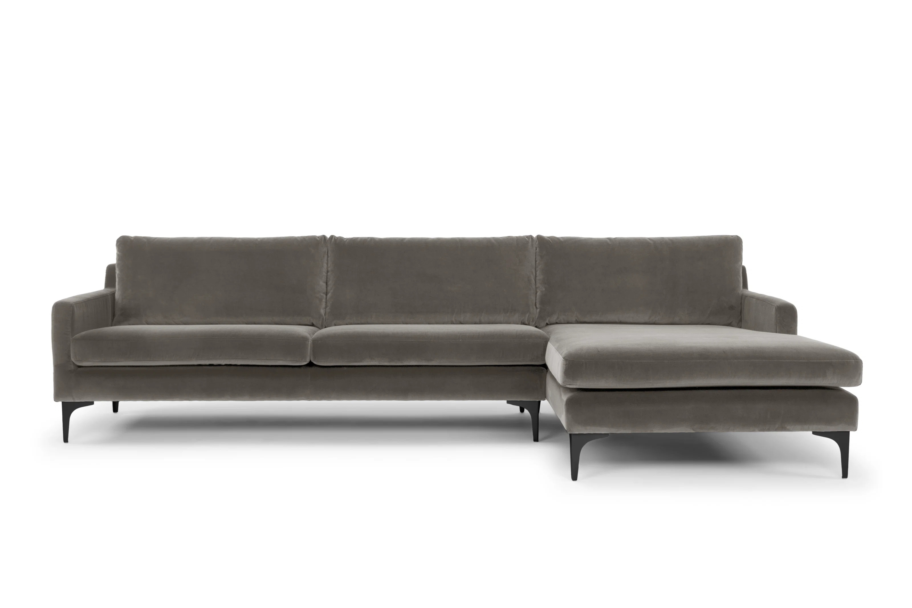 Jones 119" Wide Velvet Sofa & Chaise | Wayfair North America