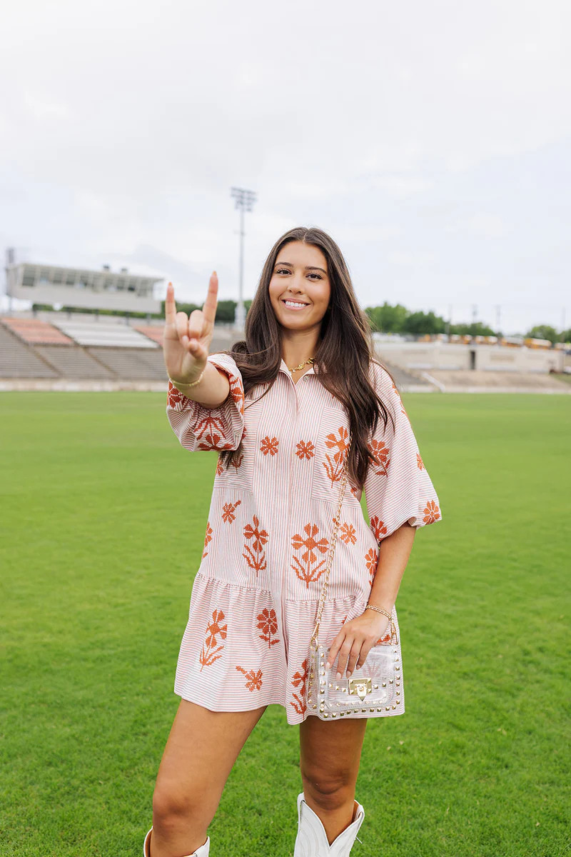 The Kade Dress - Orange Stripe | The Impeccable Pig