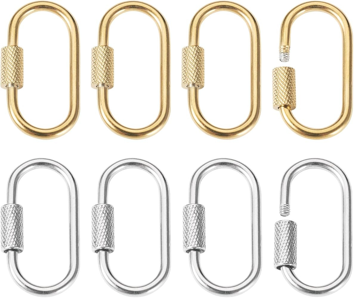 FASHEWELRY Screw Carabiner Lock Charms Carabiner Necklace Clasps Charm Holder Necklace Connector ... | Amazon (US)