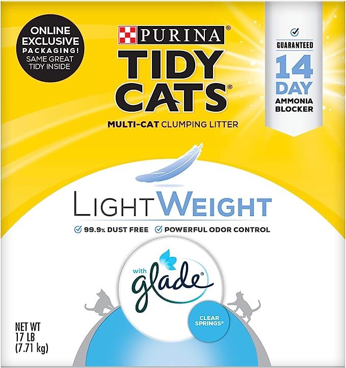 Purina Tidy Cats Low Dust, Multi Cat, Clumping Cat Litter, LightWeight Glade Clear Springs - 17 l... | Amazon (US)