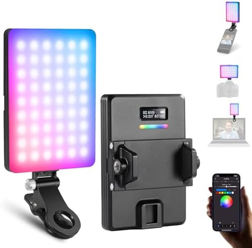 NEEWER VL67C Luce RGB da Selfie con Controllo APP, 94 LED CRI97 2000mAh Ricaricabile, Attacco Col... | Amazon (IT)