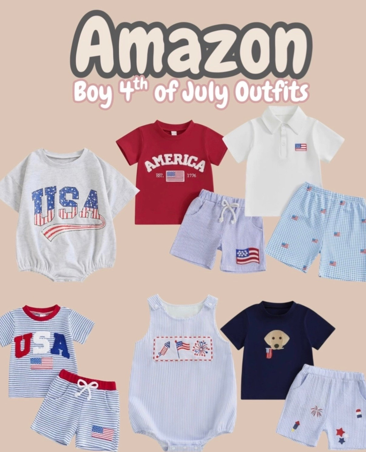 Little boys 4th of July outfits from Amazon 
4th of July, patriotic, baby boy outfit, boys outfits, baby outfits, baby clothes, baby 4th of July outfit, baby swim, baby bubble, jon jon, baby boy smock, embroidered baby outfit

#LTKKids #LTKBaby #LTKSeasonal