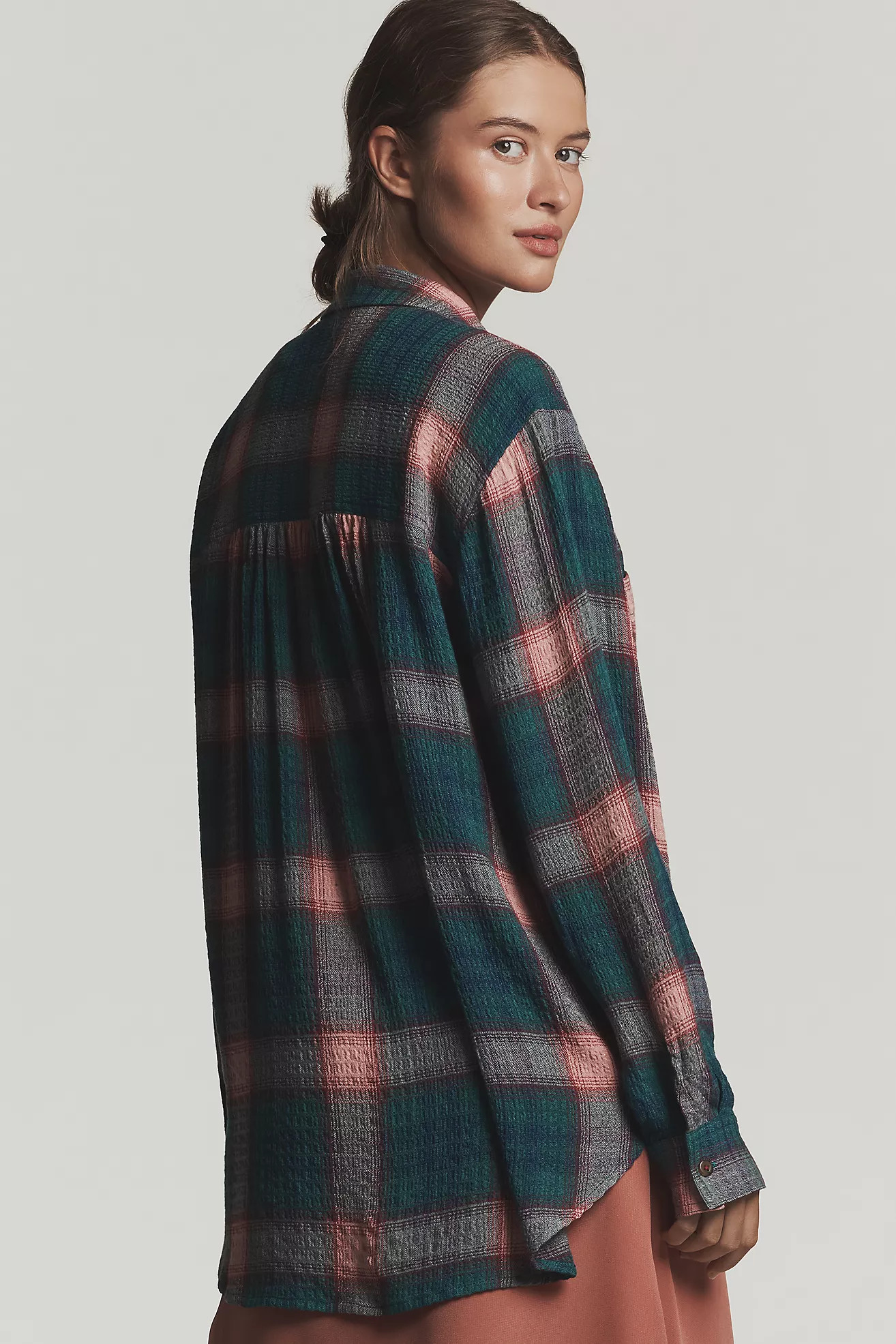 The Hadley Relaxed Plaid Buttondown Shirt by Pilcro​ | Anthropologie (US)