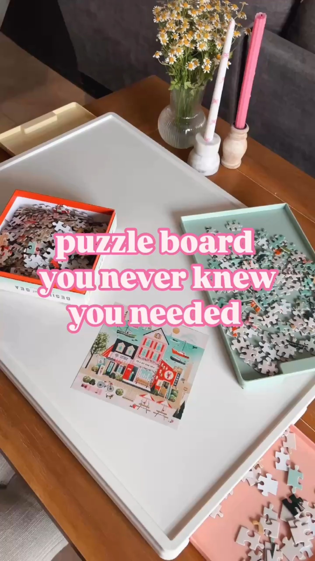 Spinning puzzle Puzzle board with trays you never knew you needed!! This has solved all my puzzle problems!!! 😂🙏🏻 I love that you can cover it and move it out of the way! 

#LTKWatchNow #LTKHome