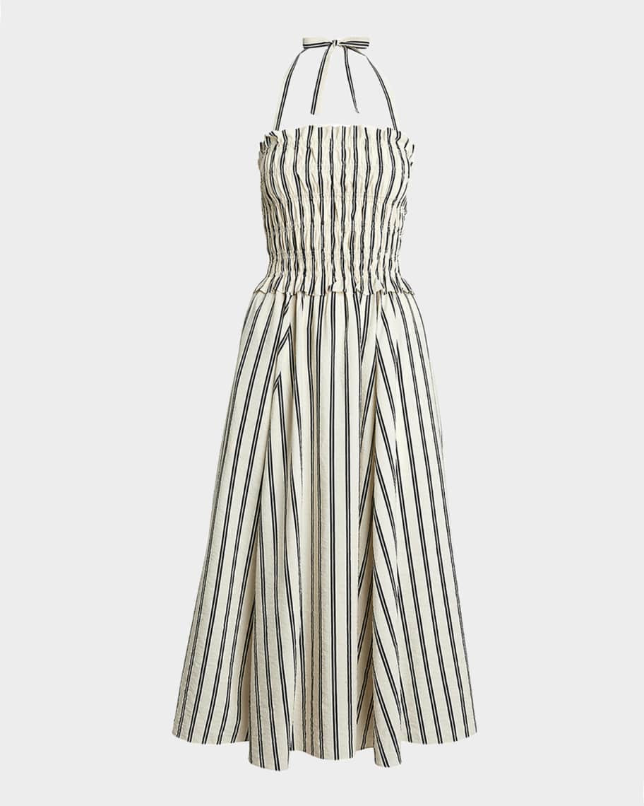 Polo Ralph Lauren Striped Silk-Blend Dress | Neiman Marcus