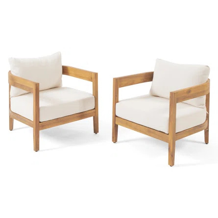 George Oliver Vita Outdoor Patio Chair with Cushions | Wayfair | Wayfair North America