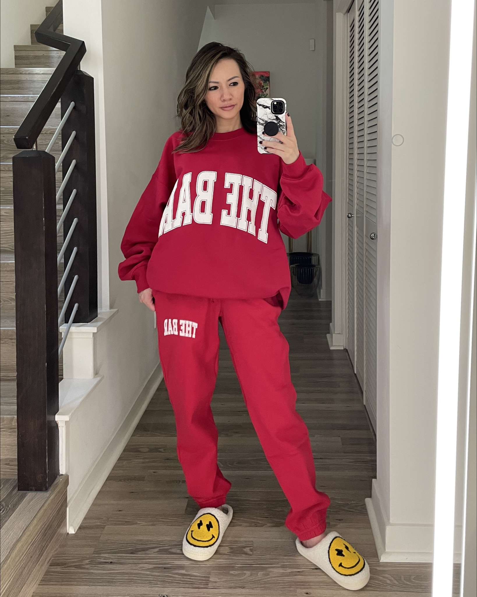 Restock alert 🚨 A cult favorite!!These loungewear sets have just been restocked and in new colors for the holiday. They always sell out so quick! I wear a Large in the sweatshirt and XS sweatpants. Would make a cozy holiday gift for her. 

Loungewear, matching set, varsity set, The Bar, gift ideas for her, gift guide, sweatpants, sweatshirt, fall outfit, winter outfit, The Stylizt








#LTKFindsUnder100 #LTKHoliday #LTKGiftGuide