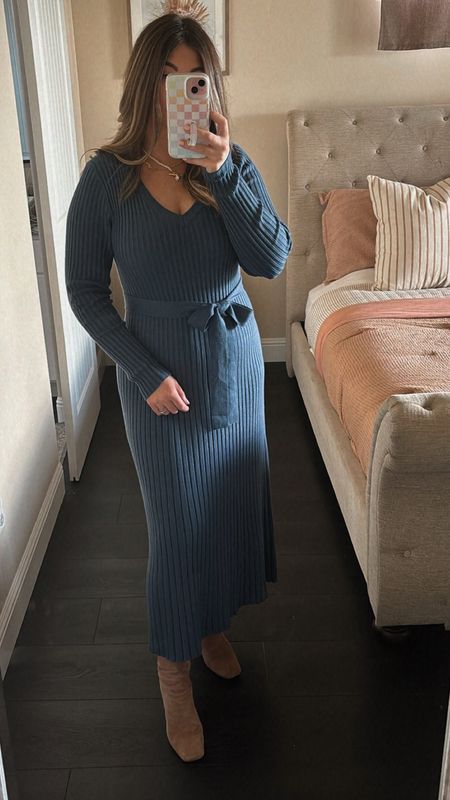 The BEST SWEATER DRESS from Amazon 
Great thick material
True to size 
I’m in a medium 
Comes in so many colors I’m definitely ordering at least 2 more !
Pairs well with heeled boots !

#LTKworkwear #LTKstyletip #LTKMostLoved