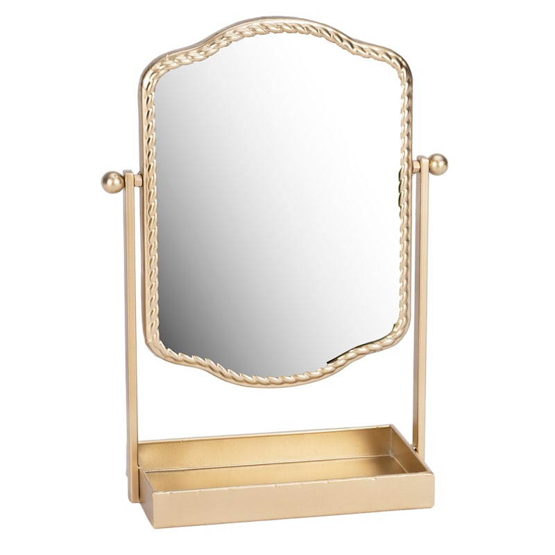 Gold Table Mirror Tray, 13" | At Home