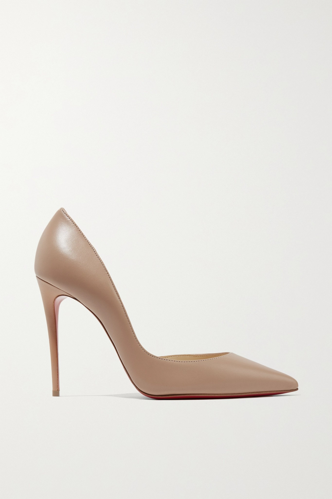 Christian Louboutin - Iriza 100 Leather Pumps - Neutrals | NET-A-PORTER (US)