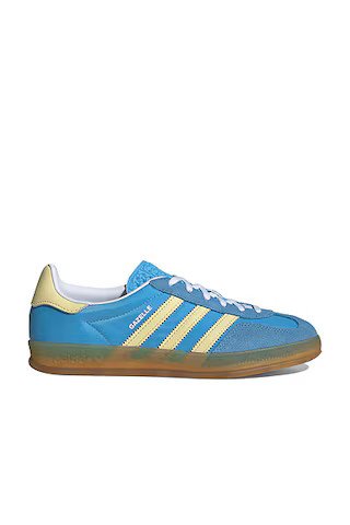 adidas Originals Gazelle Indoor in Semi Blue Burst, Almost Yellow, & White | FWRD | FWRD 