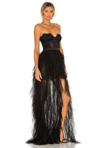 For Love & Lemons X REVOLVE Bustier Gown in Black from Revolve.com | Revolve Clothing (Global)