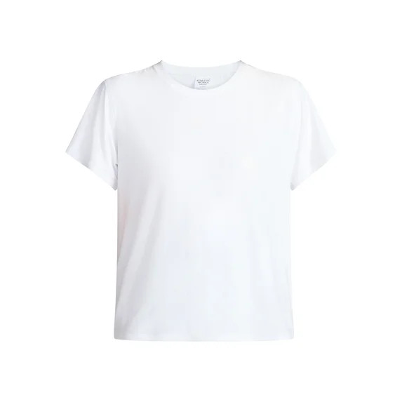 Athletic Works Women's and Women's Plus Relaxed ButterCore Tee with Short Sleeves, Sizes XS-4X | Walmart (US)