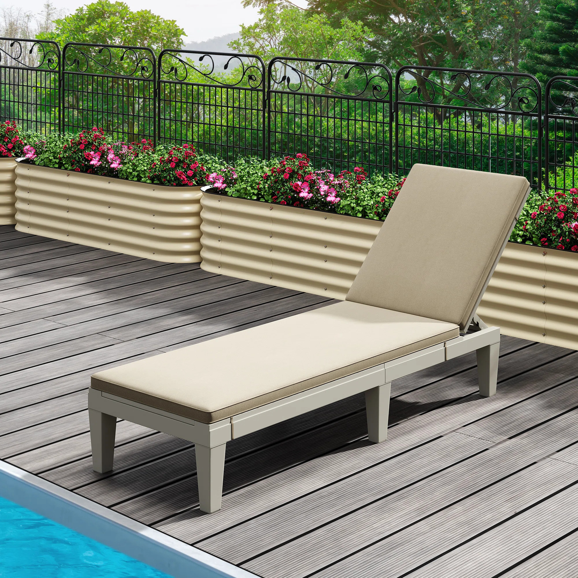 Ason 74.5'' Long Reclining Single Chaise with Cushions (Set of 2) | Wayfair North America