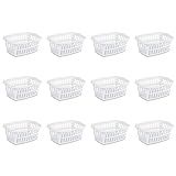 Sterilite 12458012 1.5 Bushel/53 Liter Rectangular Laundry Basket, White (Pack of 12) | Amazon (US)