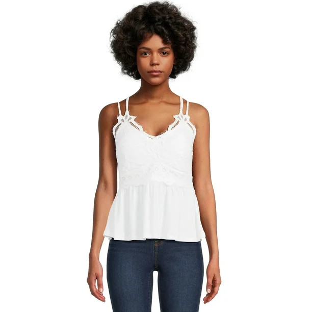 No Boundaries Juniors Crochet Babydoll Top | Walmart (US)