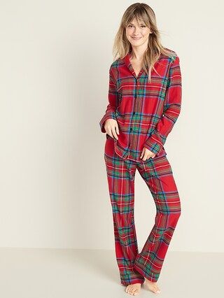 Patterned Flannel Pajama Pajama Set for Women | Old Navy (CA)