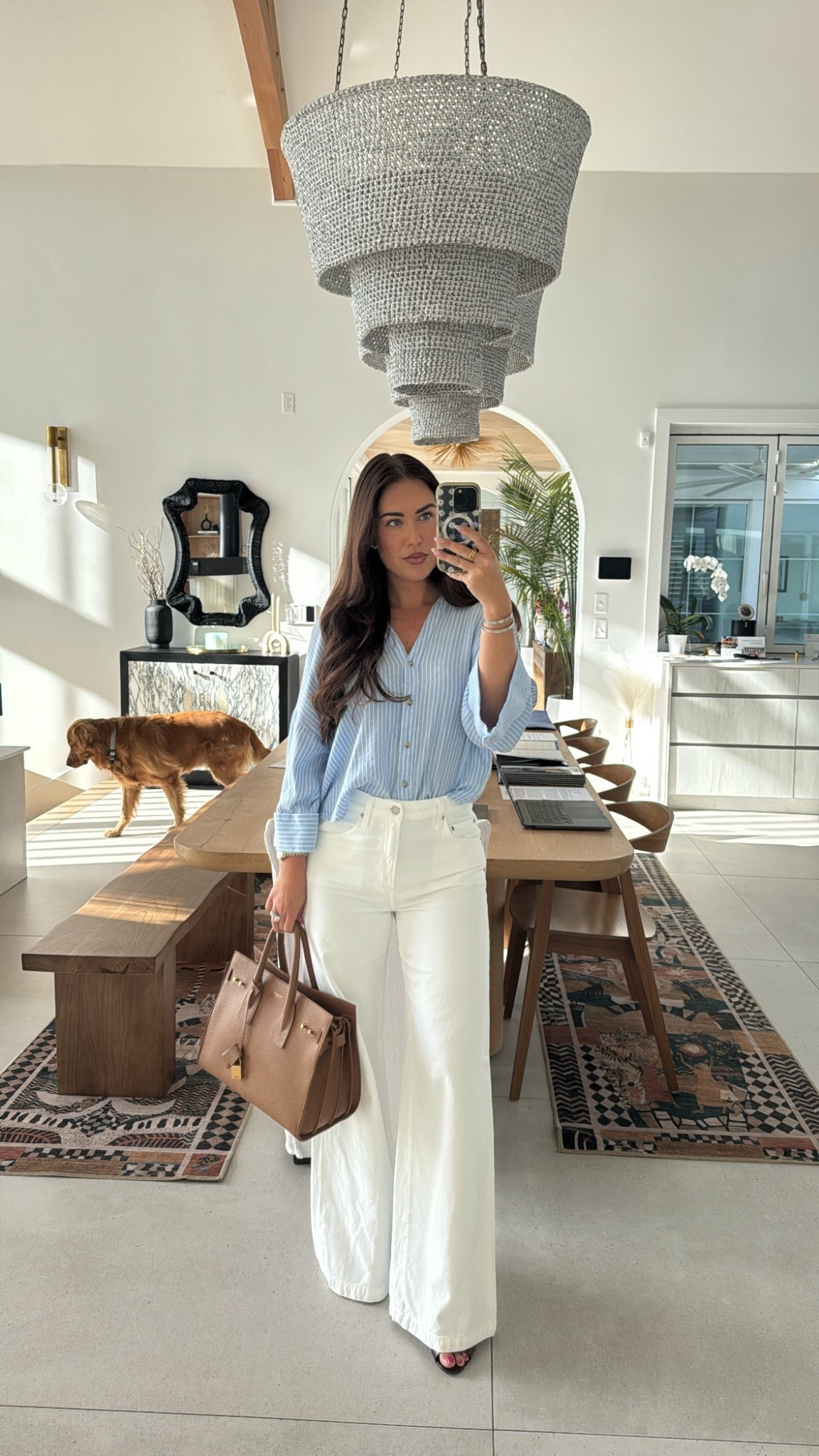 These jeans are so good 🙌🏼 They no longer have the white color in this style but I linked a similar style for you if you’re looking for white  
True to size - I’m a 27

Shirt is older Zara so I linked a similar one for you 🫶🏼

#LTKSeasonal #LTKStyleTip #LTKWorkwear
