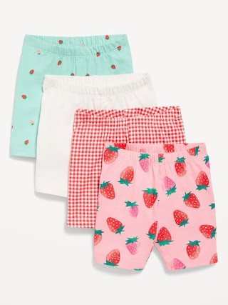 4-Pack Jersey-Knit Biker Shorts for Toddler Girls | Old Navy (US)