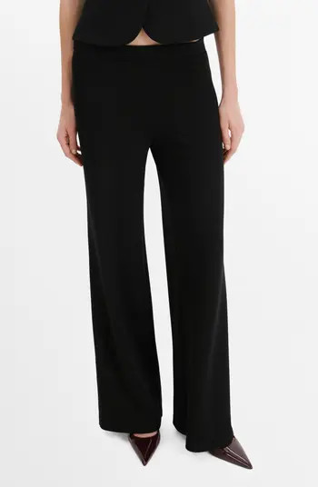 Elastic Waist Straight Leg Suit Pants | Nordstrom