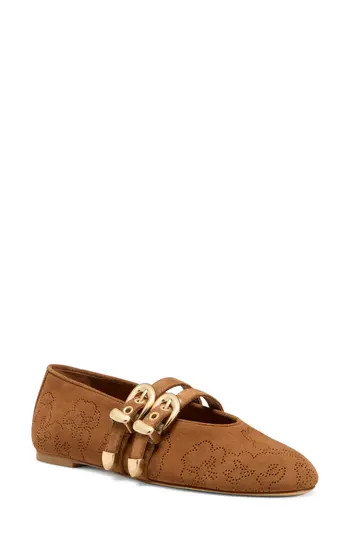 Stuart Weitzman Maven Mary Jane Flat in Doe at Nordstrom Rack, Size 10 | Nordstrom Rack