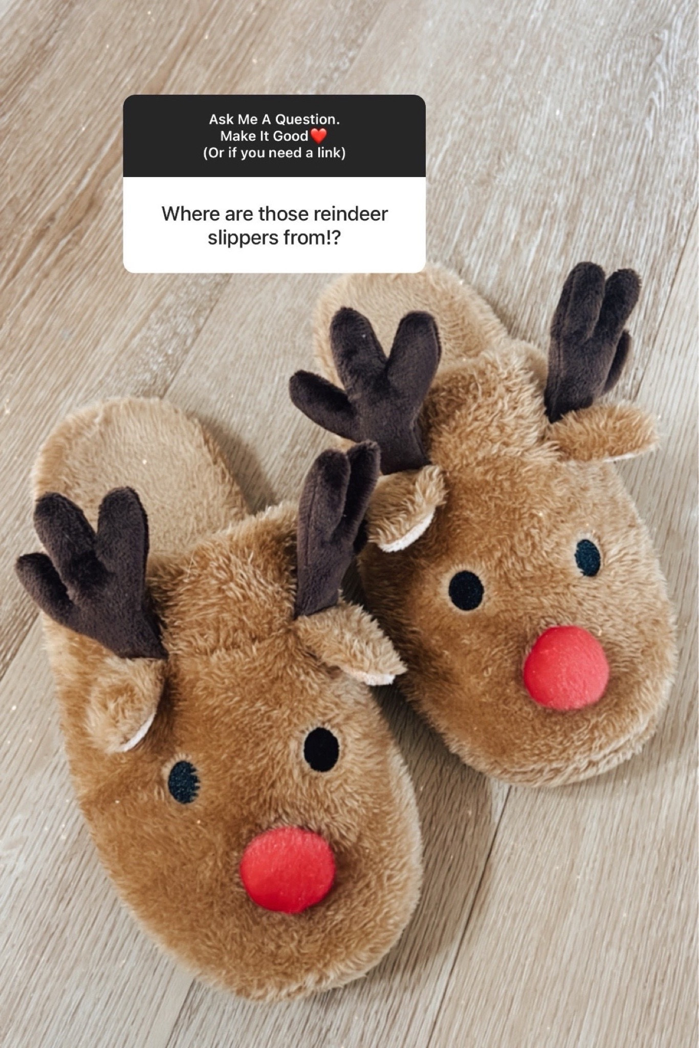 Amazon Christmas reindeer slippers for only $15! Grab for your whole family for the holidays / get togethers

Amazon slippers, holiday slippers,
Christmas slippers, gift idea

#LTKHoliday #LTKStyleTip #LTKFindsUnder50