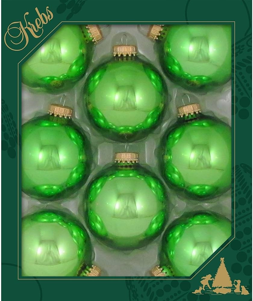 Glass Christmas Tree Ornaments - 67mm / 2.63" [8 Pieces] Designer Balls from Christmas By Krebs S... | Amazon (US)