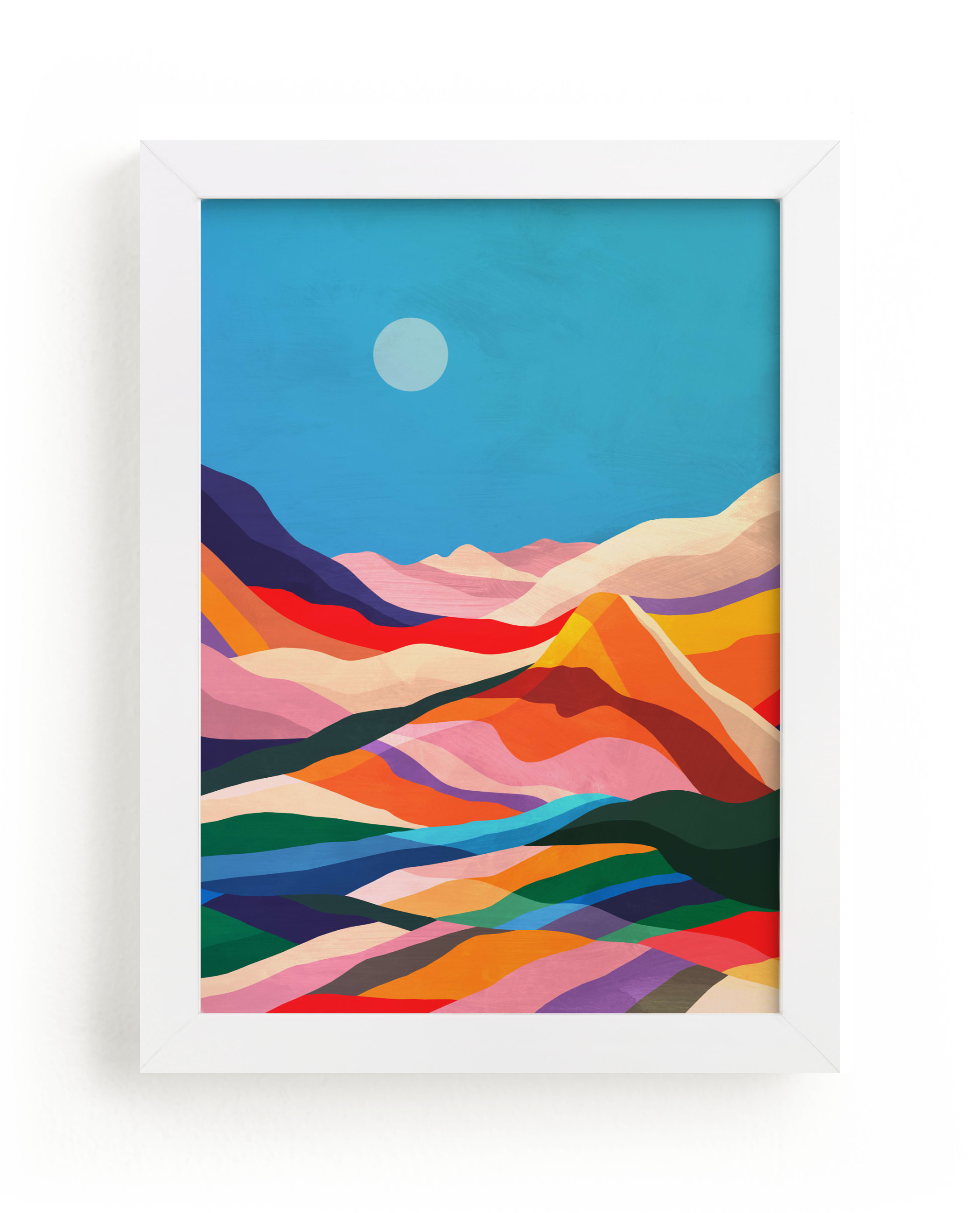 "Rainbow fields" - Mixed Media Limited Edition Art Print by Mojca Dolinar. | Minted