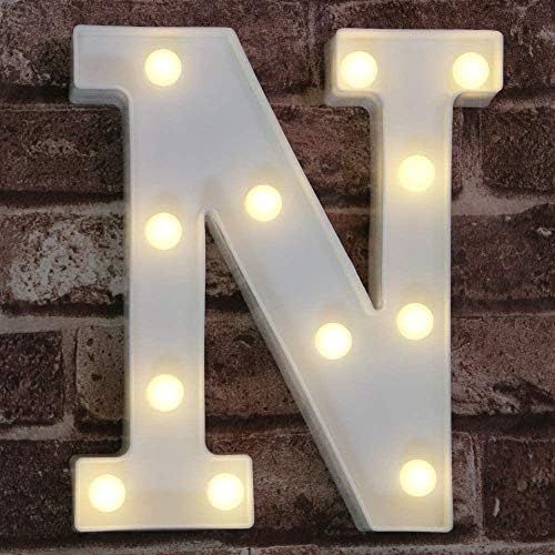 Amazon.com: Pooqla LED Marquee Letter Lights Sign, Light Up Alphabet Letter for Home Party Weddin... | Amazon (US)
