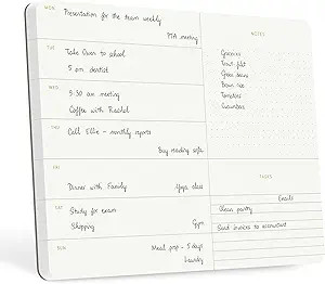 Elegant Weekly Planner Notepad, Undated, 11.22" x 7.87", 52 Sheets (Whole Year), Gold Foil, Tear ... | Amazon (US)