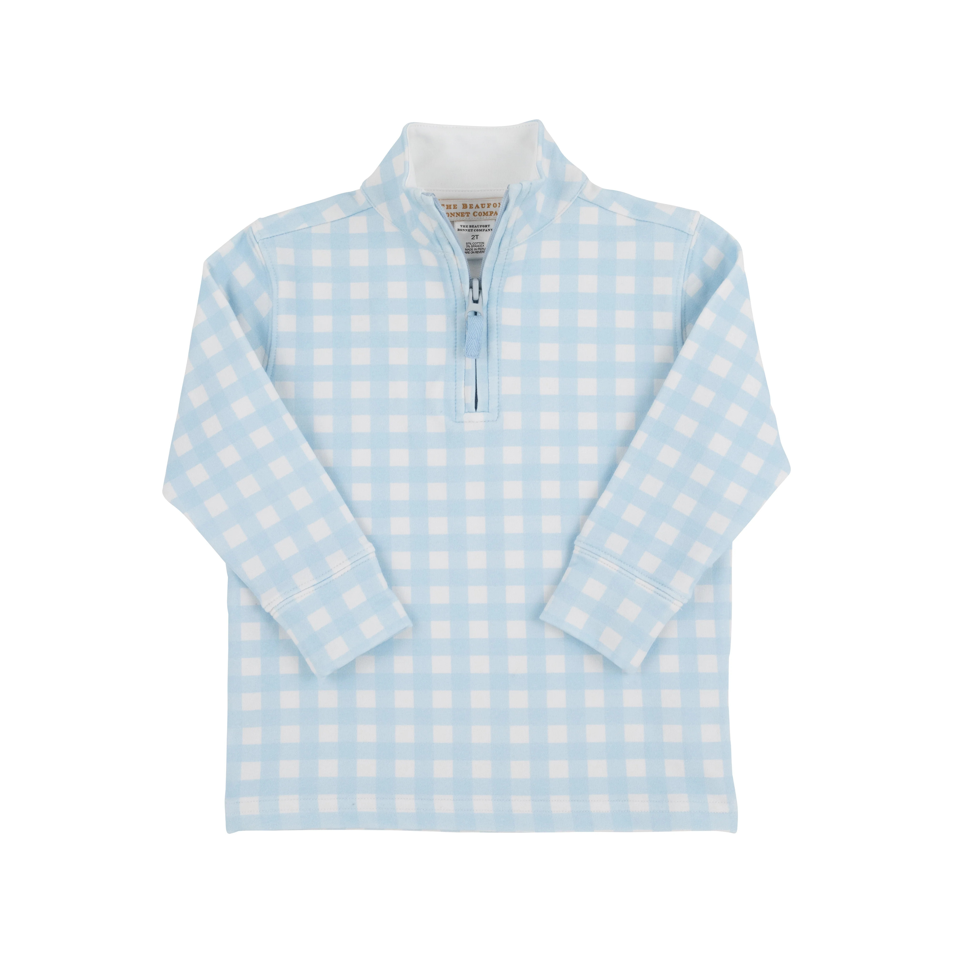 Hayword Half-Zip (Unisex) - Buckhead Blue Gingham | The Beaufort Bonnet Company