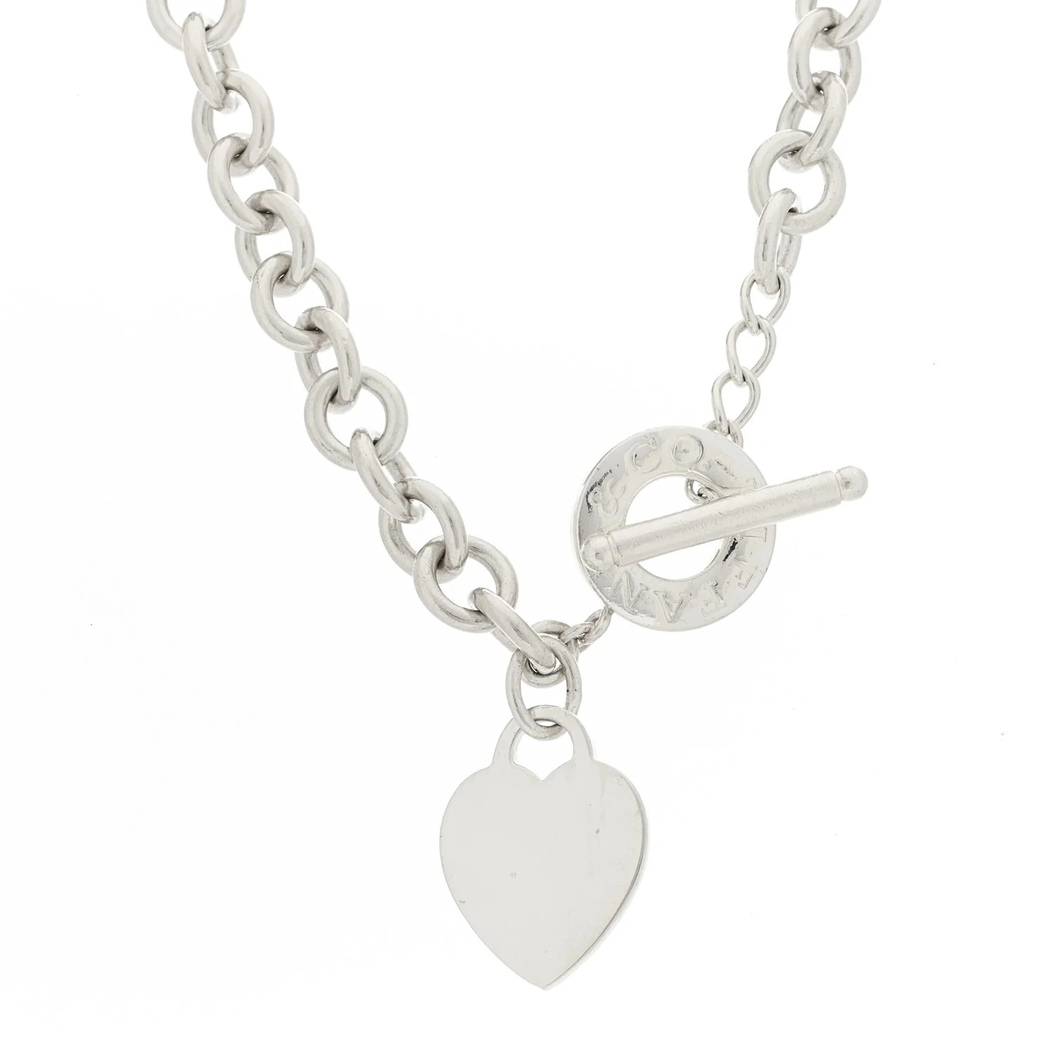 Tiffany Sterling Silver Return to Tiffany Heart Tag Toggle Necklace 1717237 | FASHIONPHILE (US)