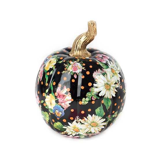 Flower Market Pumpkin - Small - Black | MacKenzie-Childs