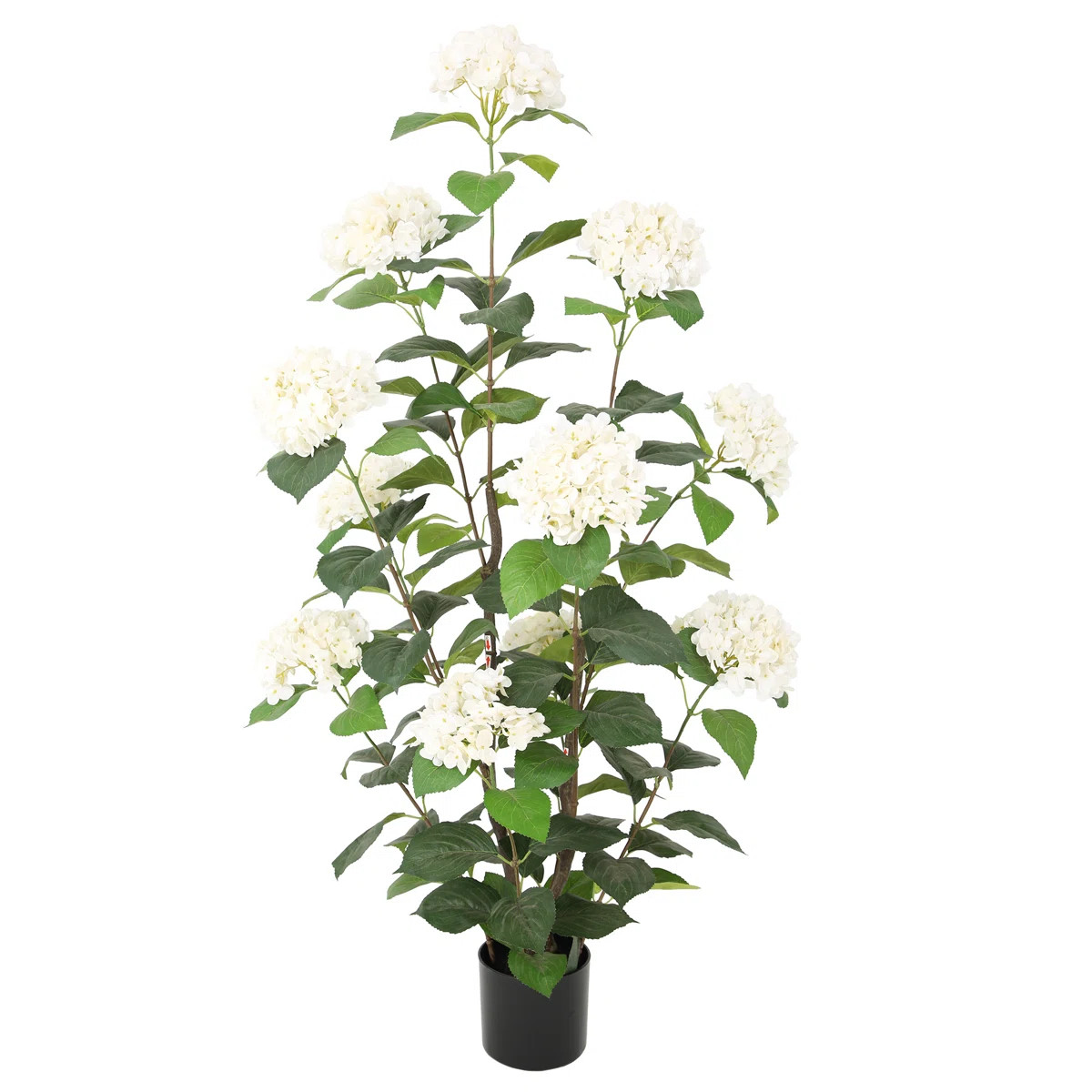 Artificial Hydrangea Tree with Black Pot, White Faux Hydrangea Plant with Realistic Petals & Leav... | Wayfair North America