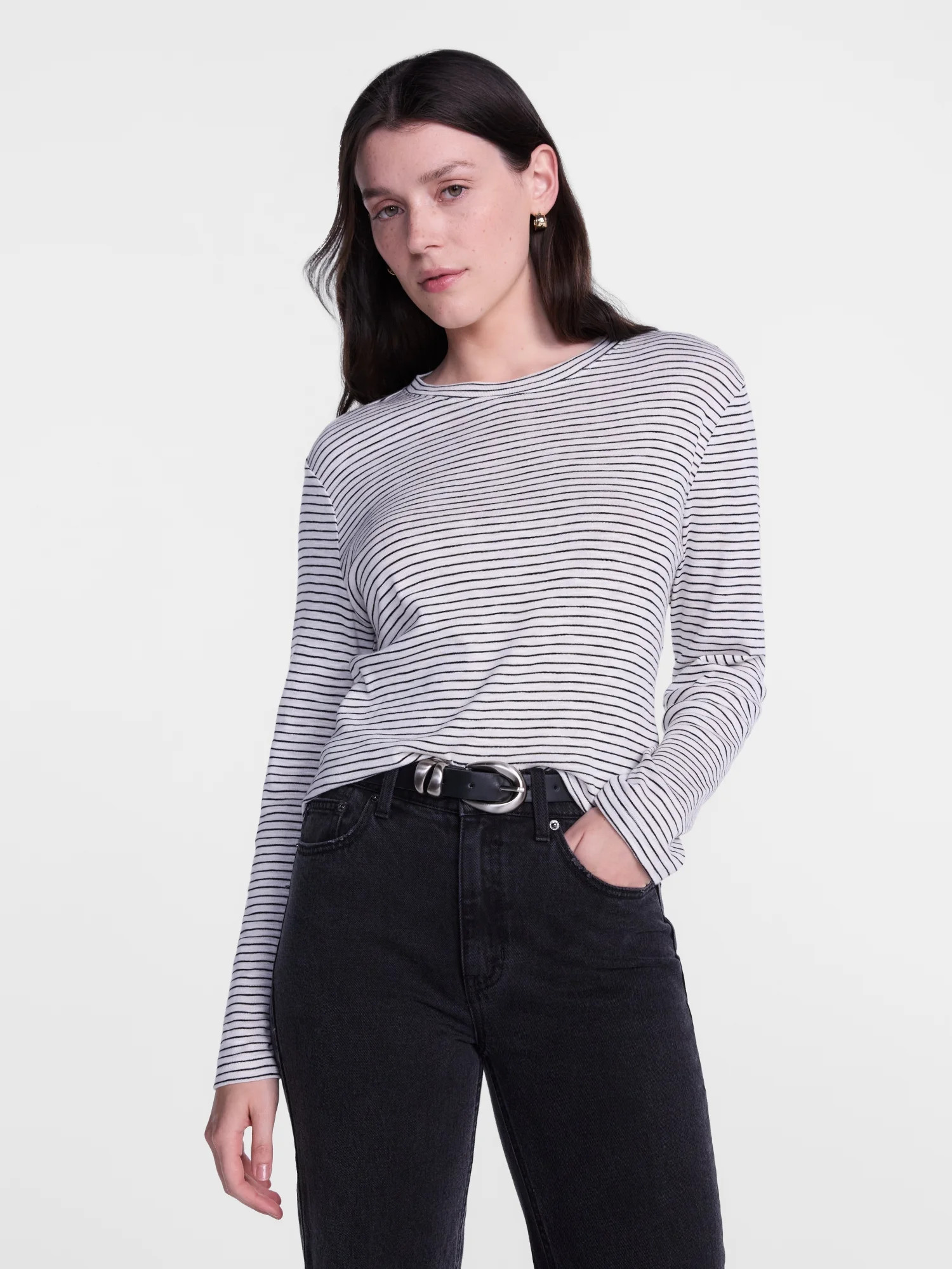 Scenario Women's Oversized Tee with Long Sleeves, Sizes XS-XXXL | Walmart (US)